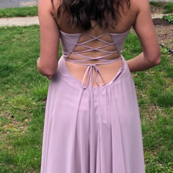 Light pink / mauve Jovani prom dress - Picture 3 of 7